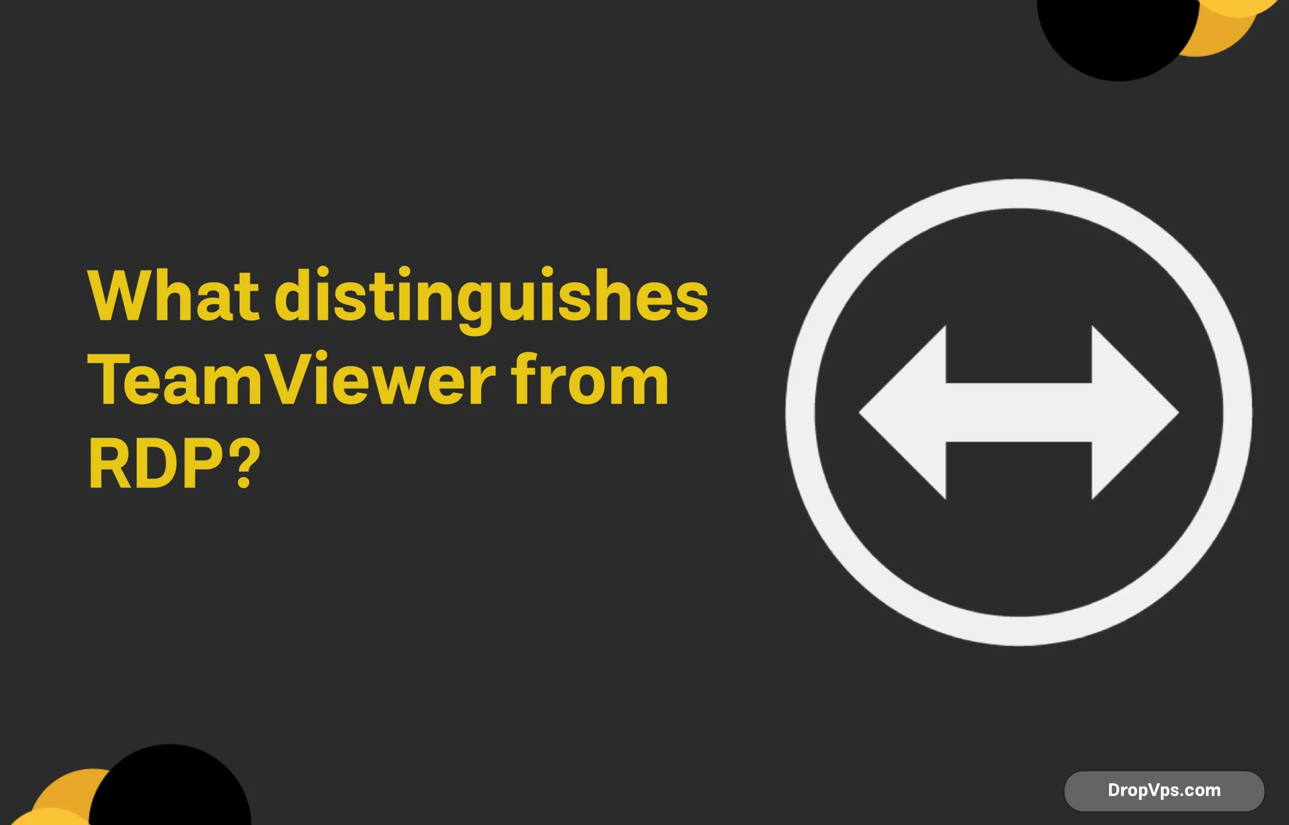 What distinguishes TeamViewer from RDP